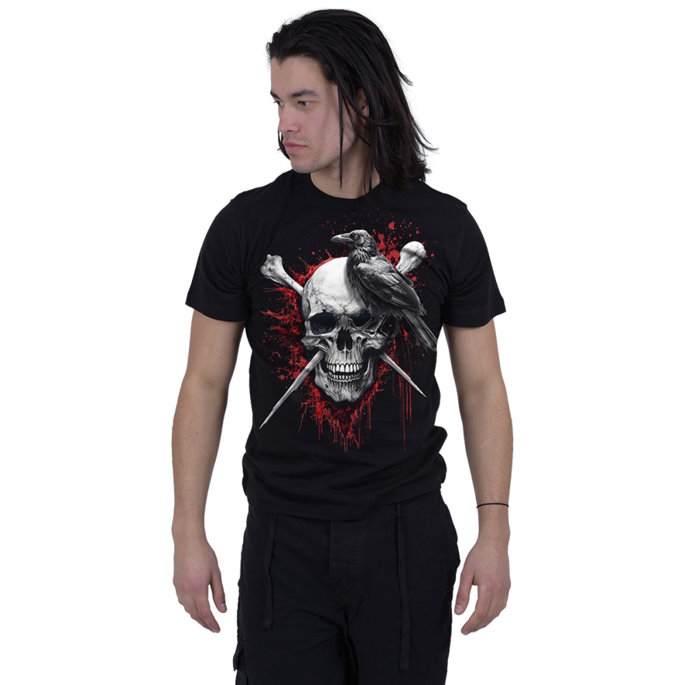 Spiral - Death Raven Tshirt Homme - Noir